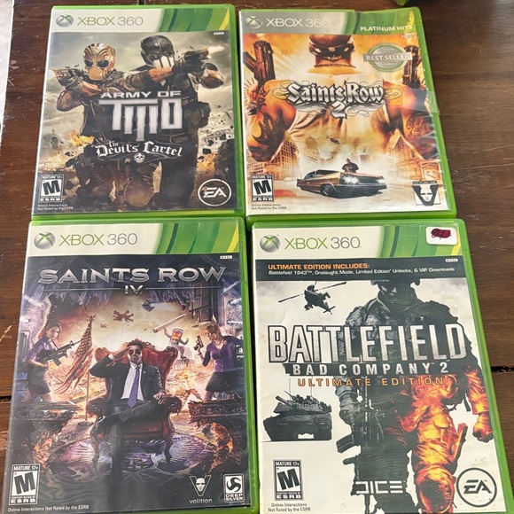 360 Game Collection - Army of Two, Saints Row, Battlefield Video Games & Consoles